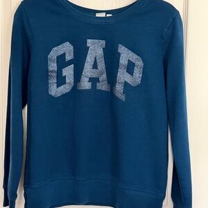 GAP Glitter Logo Women’s Crewneck Sweater Teal Size S
